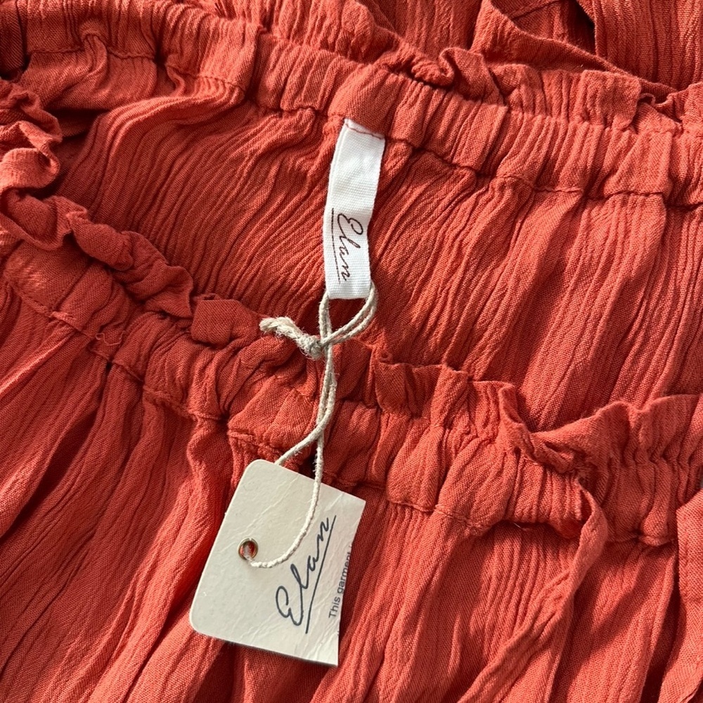 Elan Women’s Orange Tiered Ruffled Mini Skirt ~ Size L ~ NWT - Picture 5 of 8